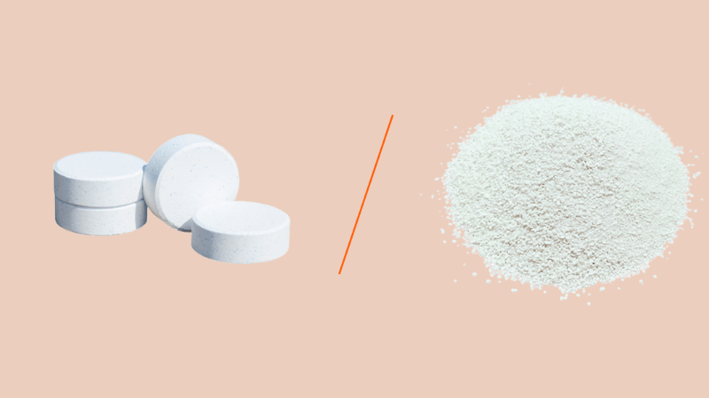chlorine tablets vs chlorine granules